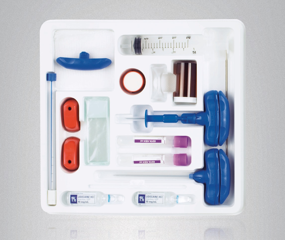 Bone marrow biopsy trays
